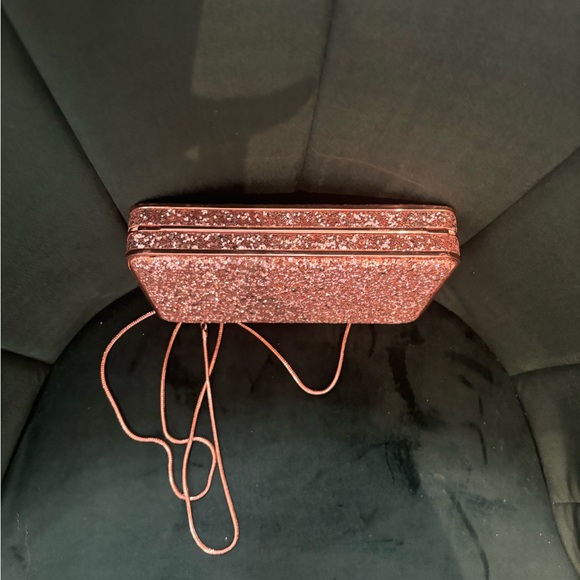 Henri Bendel rose pink Glitter Minaudiere handbag - Picture 7 of 9